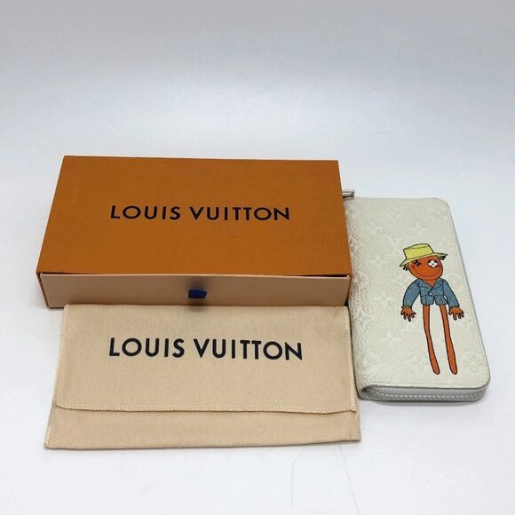LOUIS VUITTON M80337 Monogram Zippy Wallet Long Wallet Taurillon Clemence White - Picture 12 of 16